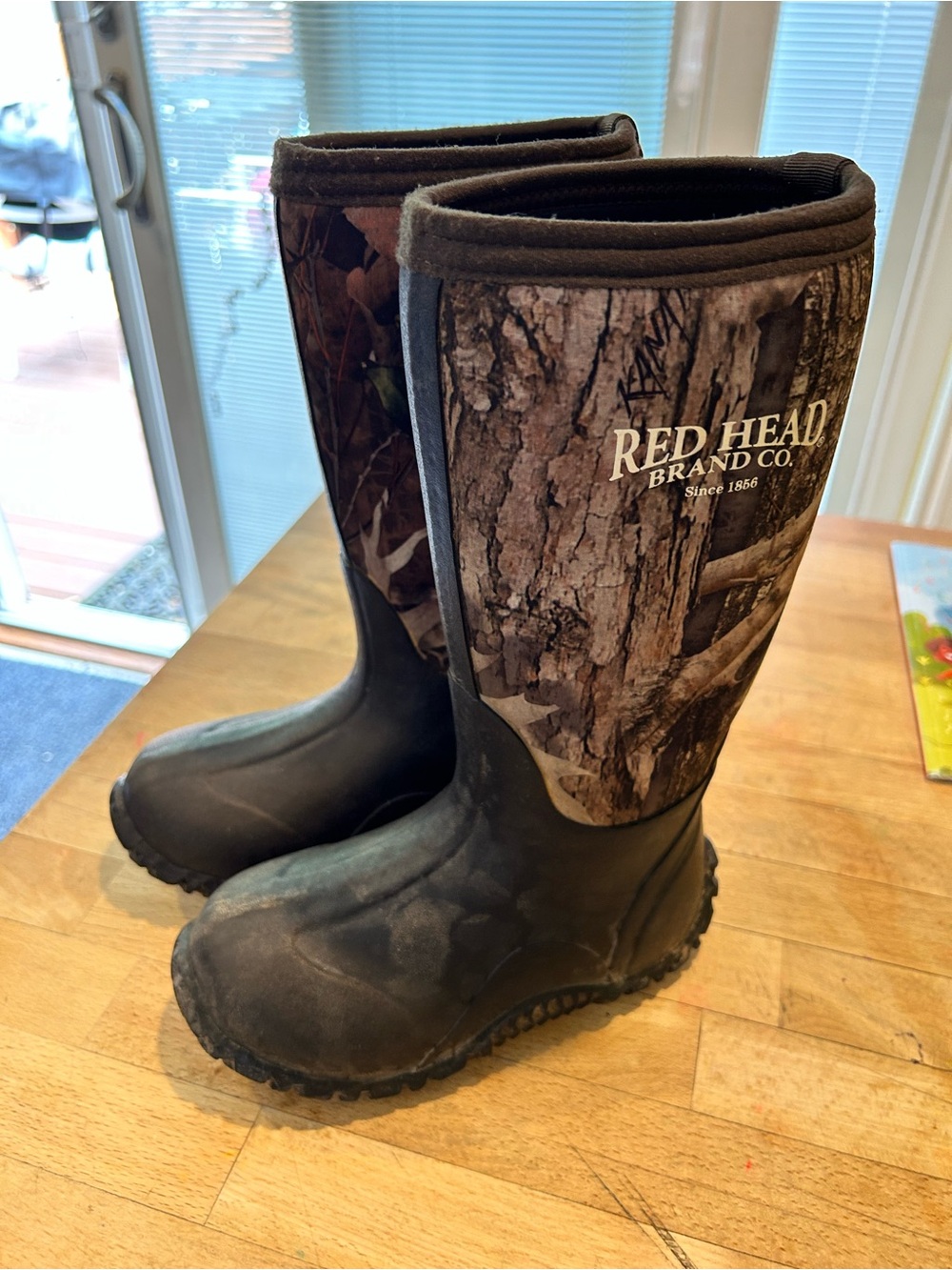 RedHead Kids Brown Camo Waterproof Boots